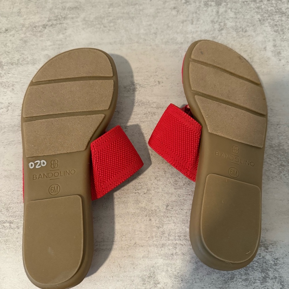 Red Bandolino Sandals Size 6 Women - Picture 5 of 6